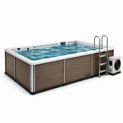 AquaFit Above-Ground Swim Spa & Compact Lap Pool with Heater and Ladder